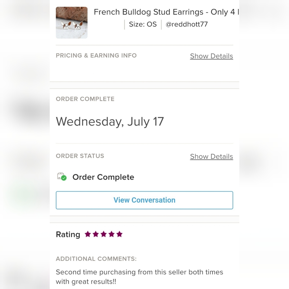 French Bulldog Stud Earrings - Only 2 left - Picture 11 of 11